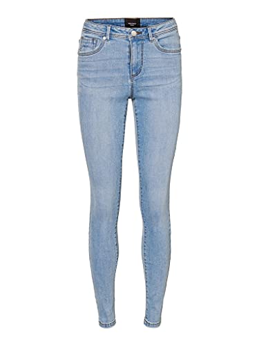 VERO MODA Damen VMTANYA MR S Piping VI352 NOOS Jeans, Blau (Hellblau), XS/30 von VERO MODA