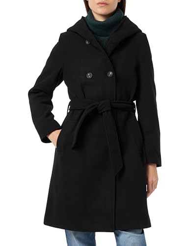 VERO MODA Damen VMVINCEFIONA Coat BOOS Mantel, Black, S von VERO MODA