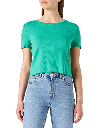 VERO MODA Damen VMVIO SS Crop TOP NOOS T-Shirt, Holly Green, M von VERO MODA