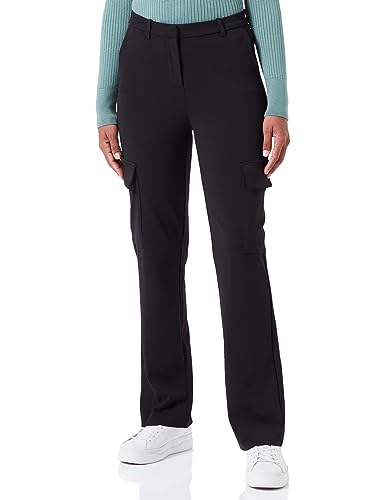 VERO MODA Damen VMZAMIRA MR Straight Cargo Pant GA NOOS Hose, Black, M/32 von VERO MODA