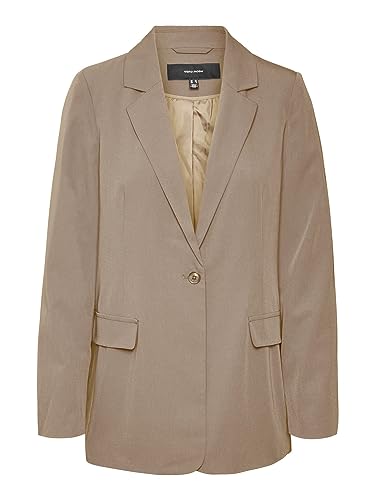 VERO MODA Damen VMZELDA LS Loose NOOS Blazer, Brown Lentil, 36 von VERO MODA