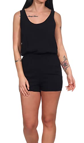 VERO MODA Damen Viskose Jumpsuit VMEasy SL Playsuit kurzer Sommer-Einteiler 10264679 Black L von VERO MODA