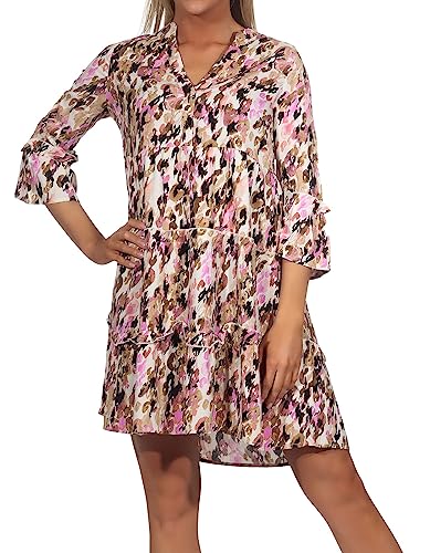 VERO MODA Damen Viskose Kleid VMEasy Short Tunika mit Alloverprint 10286743 Tigers Eye Ina S VERO MODA Damen Viskose Kleid VMEasy Short Tunika mit Alloverprint 10286743 Tigers Eye Ina S von VERO MODA