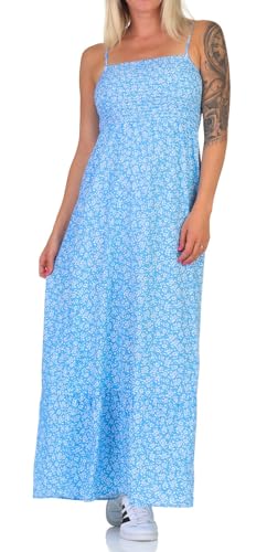 VERO MODA Damen Viskose Maxi Kleid VMEasy Joy Singlet Smock langes Trägerkleid 10307999 Bonnie Blue Vola XL von VERO MODA
