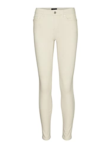 VERO MODA Damen Vmalia Mr Skinny Shape Jeans Ecru Noos Top, Ecru, XS/34 von VERO MODA