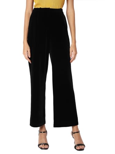 VERO MODA Damen VMALLISON HW Wide Velvet Pant Stoffhose, Black, 38W x 32L VERO MODA Damen VMALLISON HW Wide Velvet Pant Stoffhose, Black, 38W x 32L von VERO MODA