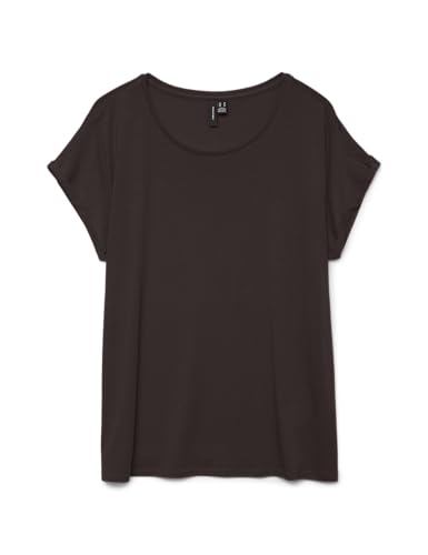 VERO MODA Damen Vmava Plain Ss Top Ga JRS Noos, Chocolate Torte, Large von VERO MODA