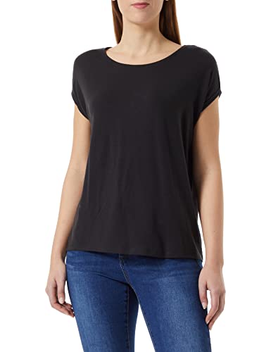 VERO MODA Damen Vmava Plain Top Gajrs Noos Petite T Shirt, Schwarz, XS Petite EU von VERO MODA