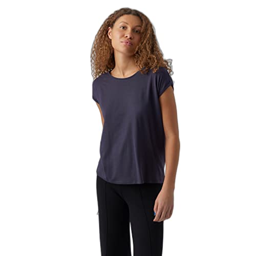 VERO MODA Damen Vmava Plain Ss Top Gajrs Noos T-Shirt, Night Sky, XXL von VERO MODA