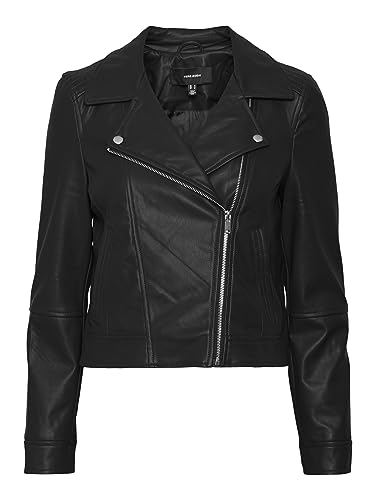 VERO MODA Damen Vmbella Annabel Short Coated Jacket Noos Jacke, Schwarz, L EU von VERO MODA