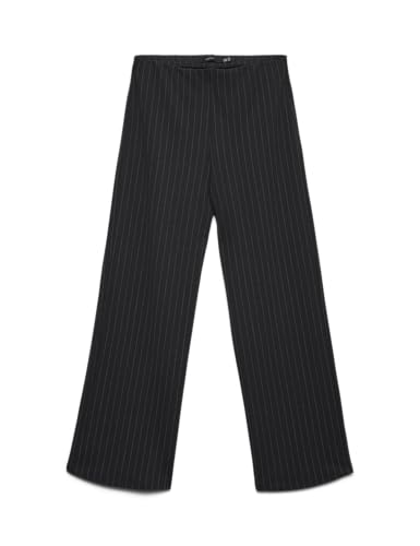 VERO MODA Damen Vmberlin My Mw Wide Print Pant Noos Hose, Obsidian, L / 34L von VERO MODA