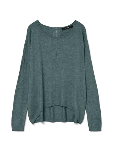 VERO MODA Damen Vmbreeze Aura Ls Zipper Blouse LCS Strickpullover, Balsam Green, XL von VERO MODA