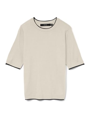 VERO MODA Damen Vmbreeze Ss O-Neck Pullover Boo, Birch, XS VERO MODA Damen Vmbreeze Ss O-Neck Pullover Boo, Birch, XS von VERO MODA