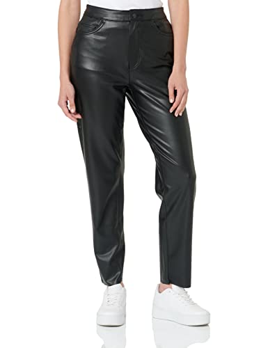 VERO MODA Damen Vmbrenda Hr Straight Pl Ank Pant Noos Hose, Schwarz, 28W / 32L EU von VERO MODA