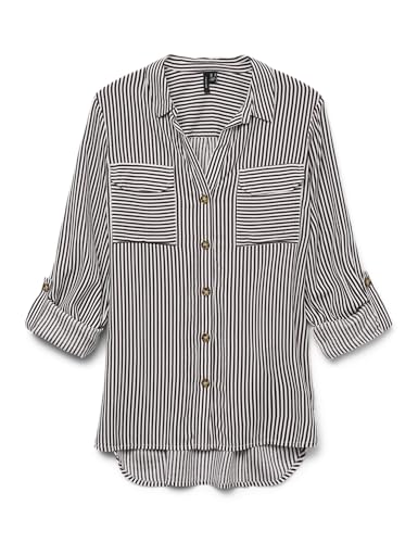 VERO MODA Damen Vmbumpy L/S Shirt New WVN Ga Noos, Winetasting, Small von VERO MODA