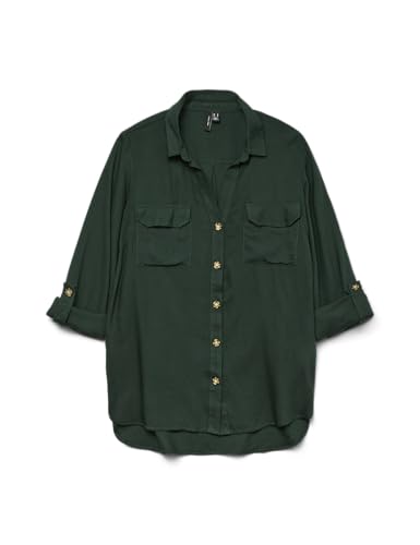 VERO MODA Damen Vmbumpy L/S Shirt New WVN Ga Noos Langarmbluse, Pine Grove,L von VERO MODA