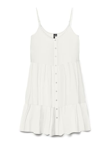 VERO MODA Damen Vmbumpy Short Singlet Dress WVN Ga Noos, Snow White, Small von VERO MODA