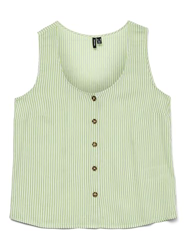 VERO MODA Damen Vmbumpy Sl Shirt WVN Ga Noos, Shadow Lime, XS von VERO MODA