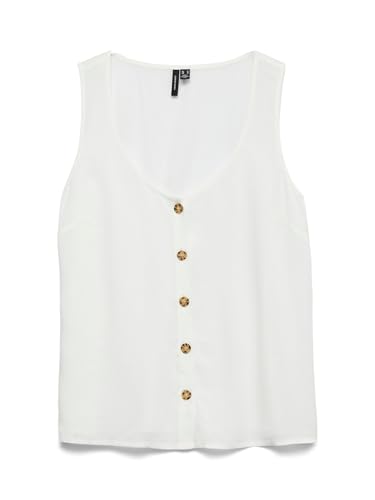 VERO MODA Damen Vmbumpy Sl Shirt WVN Ga Noos, Snow White, X-Small VERO MODA Damen Vmbumpy Sl Shirt WVN Ga Noos, Snow White, X-Small von VERO MODA
