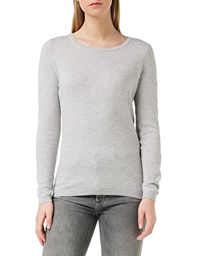 VERO MODA Eleganter Feinstrick Pullover Strukturmuster Rundhals Longsleeve VMCARE Sweater von VERO MODA