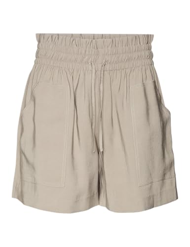 VERO MODA Damen Vmcarisa Hw Pull On Shorts, Moon Rock, 36 EU von VERO MODA