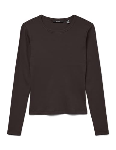 VERO MODA Damen Vmchloe Ls Short Top Ga JRS Noos, Chocolate Torte, Small von VERO MODA