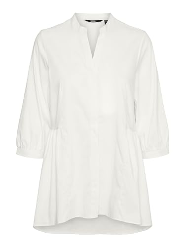 Vero Moda Damen Vmclara 3/4 Long Shirt Noos Bluse, Snow White, XS Vero Moda Damen Vmclara 3/4 Long Shirt Noos Bluse, Snow White, XS von VERO MODA