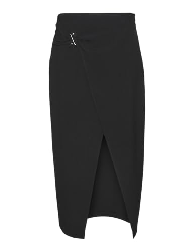 VERO MODA Damen Vmclover Hw 7/8 Wrap Skirt Wickelrock, Schwarz, M EU VERO MODA Damen Vmclover Hw 7/8 Wrap Skirt Wickelrock, Schwarz, M EU von VERO MODA