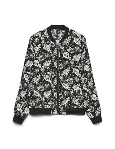 VERO MODA Damen Vmcoco L/S Bomber AOP Ga WVN Noos, Black, x_s von VERO MODA