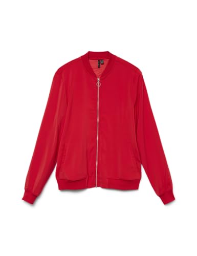 VERO MODA Damen Vmcoco L/S Bomber Ga Noos, Ribbon Red, m von VERO MODA