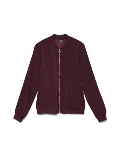 VERO MODA Damen Vmcoco L/S Bomber Ga Noos Kurzjacke, Winetasting, M von VERO MODA
