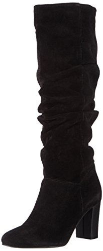 Vero Moda Damen Vmconnie Leather High Boot Schlupfstiefel, Schwarz (Black) von VERO MODA