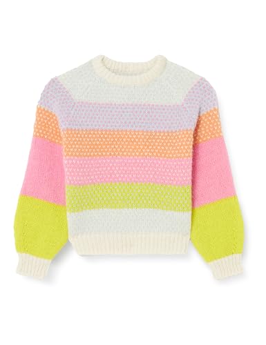 VERO MODA Damen Vmcruz Ls O-neck Pullover Ga Boo Girl Strickpullover, Birch/Detail:w. Skyway + Tangerine + Sachet Pink + Sulphur Spring, 116 von VERO MODA