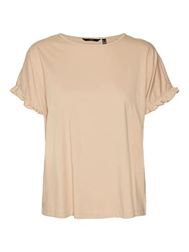 VERO MODA Damen Vmdana Ss O-neck Top Jrs T-Shirt, Irish Cream, XS von VERO MODA