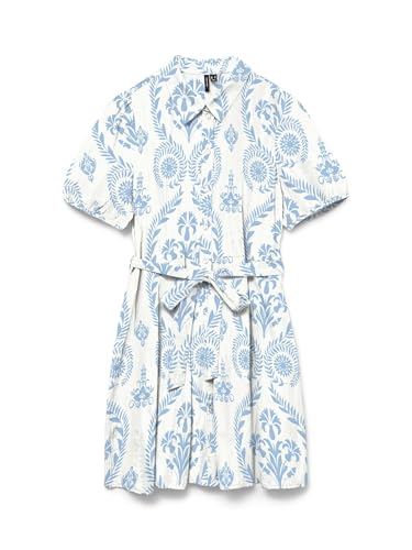 VERO MODA Damen Vmdicthe 2/4 Short Volume Dress WVN Ga, Snow White, Small VERO MODA Damen Vmdicthe 2/4 Short Volume Dress WVN Ga, Snow White, Small von VERO MODA