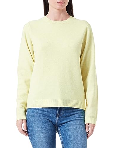 VERO MODA Damen Vmdoffy Ls O-Neck Blouse Ga Girl Noos, Sulphur Spring/Detail:Melange, 42-44 von VERO MODA