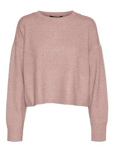 VERO MODA Damen Vmdoffy O-neck Boxy Blouse Boo Pullover, Old Rose/Detail:w Melange, M EU von VERO MODA