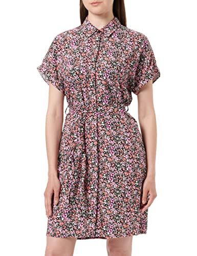 VERO MODA Damen Vmeasy S/S Shirt Dress R1 WVN Ga Kleid, Georgia Peach/AOP:Cille, M EU von VERO MODA