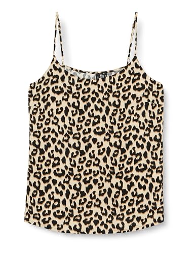 VERO MODA Damen Vmeasy Singlet R1 WVN Ga Top, Irish Cream/AOP:dina, L EU von VERO MODA