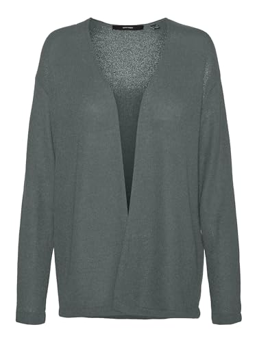 VERO MODA Damen Vmeddie Ls Open Cardigan Ga Noos Strickjacke, Balsam Green, XS EU von VERO MODA