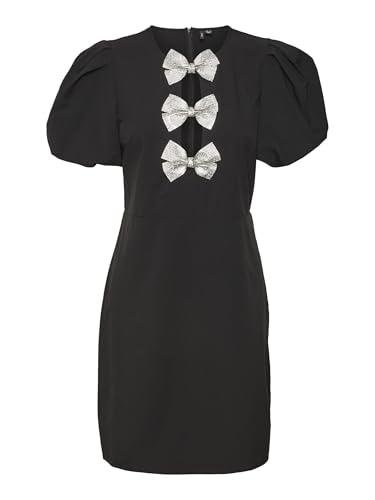VERO MODA Damen VMELLISON 2/4 Short Dress JRS GA PRM Minikleid, Black, X-Small VERO MODA Damen VMELLISON 2/4 Short Dress JRS GA PRM Minikleid, Black, X-Small von VERO MODA