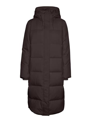 VERO MODA Damen Vmericaholly Long Down Jacket Noos Mantel, Coffee Bean, XS EU von VERO MODA