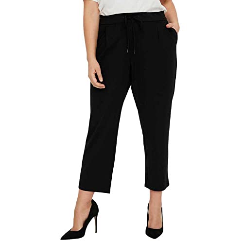 VERO MODA Curve Damen Vmeva Mr Loose String Ga Noos Pants, Schwarz, 52W / 32L, 10209787 von VERO MODA