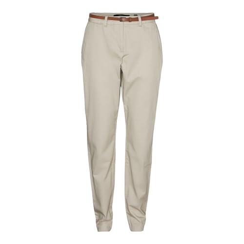 VERO MODA Damen Vmflashino Mr Regular Chino Pants, Silver Lining, S / 30L von VERO MODA