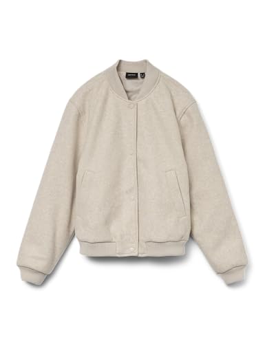 VERO MODA Damen Vmfortune Short Bomber Jacket Ga Noos, Oatmeal, l VERO MODA Damen Vmfortune Short Bomber Jacket Ga Noos, Oatmeal, l von VERO MODA