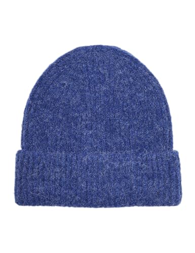 VERO MODA Damen VMGILA Rib Beanie NOOS Strickmütze, Surf The Web/Detail:Black Melange, Einheitsgröße von VERO MODA