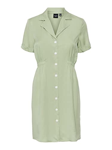 VERO MODA Damen Vmharper Short Dress Kleid, Reseda, XS EU VERO MODA Damen Vmharper Short Dress Kleid, Reseda, XS EU von VERO MODA