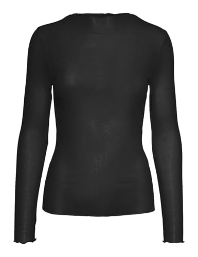 VERO MODA Damen Vmines O-Neck Pullover Langarmshirt, Schwarz, M EU von VERO MODA