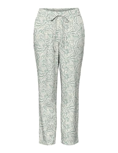 VERO MODA Damen Vmjesmilo Ankle Pants WVN Ga Noos Stoffhose, Silt Green/AOP:Hyrsa, S von VERO MODA