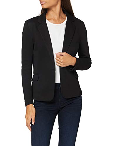 VERO MODA Blazer Eleganter Basic Langarm Cardigan Business Jacke Mantel Shacket VMJULIA, Farben:Schwarz,Größe Damen:42 / XL von VERO MODA